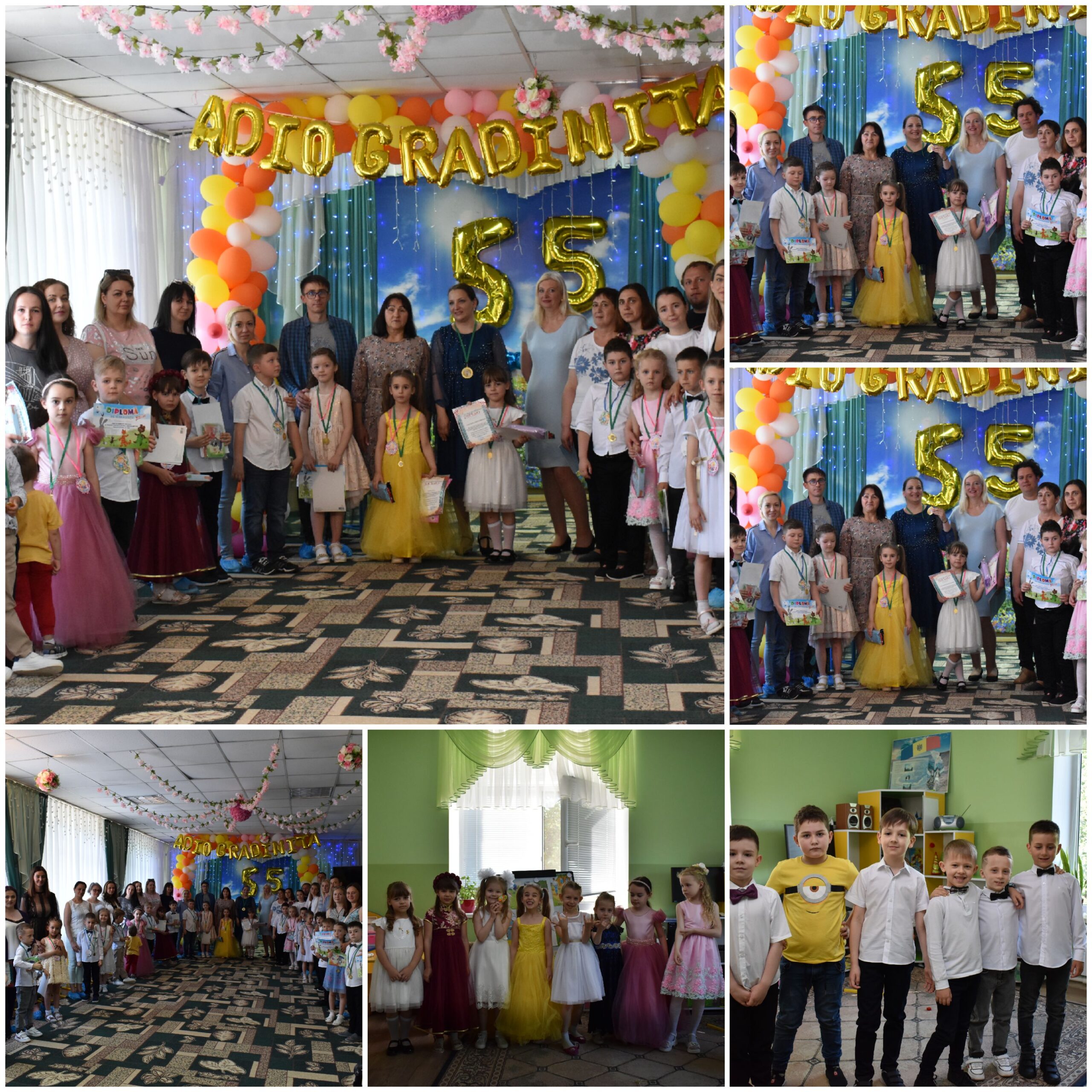 Felicitări cu jubiliara absolvire a Grădiniței care a împlinit 55 ani de la fondație!